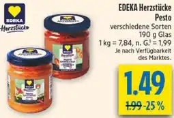 diska EDEKA Herzstücke Pesto Angebot