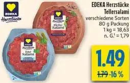 diska EDEKA Herzstücke Tellersalami Angebot