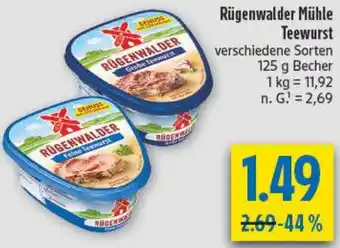 diska Rügenwalder Mühle Teewurst Angebot
