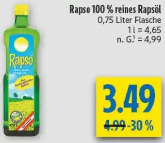 diska Rapso 100% reines Rapsöl Angebot