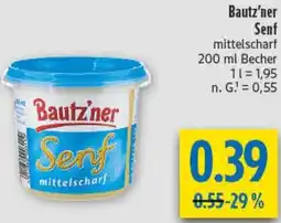 diska Bautz'ner Senf Angebot