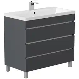 Netto Marken-Discount Stand Badmöbel Felini mit drei grifflosen Schubladen in versch. Ausführungen Angebot