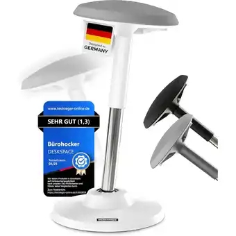 Netto Marken-Discount DESKSPACE Motion Bürohocker, Stehstuhl, Weiß Angebot