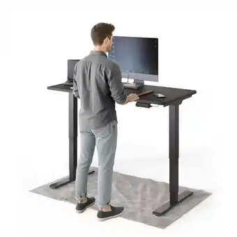 Netto Marken-Discount DESKSPACE Pro Plus Elektrisch Schreibtisch, Schwarz Tischplatte / Schwarz Gestell / 120x60 cm Angebot