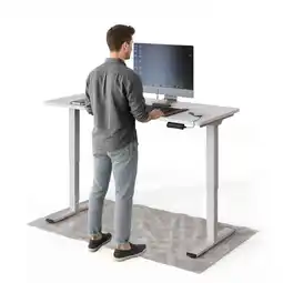 Netto Marken-Discount DESKSPACE Pro Plus Elektrisch Schreibtisch, Weiß Tischplatte / Weiß Gestell / 140x70 cm Angebot