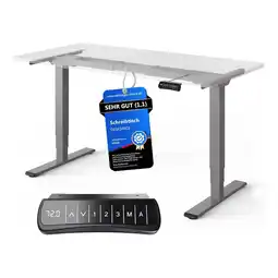 Netto Marken-Discount DESKSPACE Pro Plus Elektrisch Schreibtisch, Grau Angebot