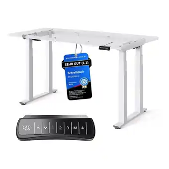Netto Marken-Discount DESKSPACE Titan Schreibtisch mit 4 Beinen, Weiß Angebot