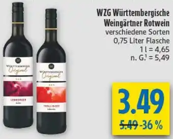 diska WZG Württembergische Weingärtner Rotwein Angebot