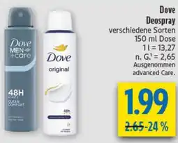 diska Dove Deospray Angebot