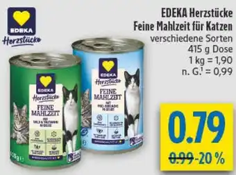 diska EDEKA Herzstücke Feine Mahlzeit für Katzen Angebot