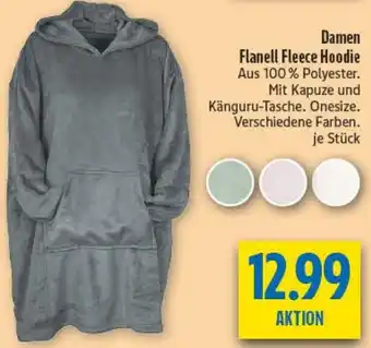 diska Damen Flanell Fleece Hoodie Angebot