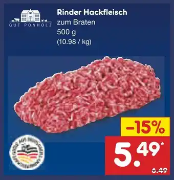 Netto Marken-Discount Gut ponholz rinder hackfleisch Angebot