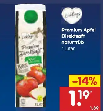 Netto Marken-Discount Premium apfel direktsaft naturtrüb Angebot