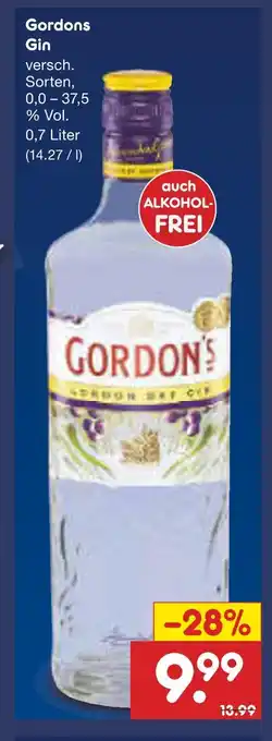 Netto Marken-Discount Gordon's gin Angebot