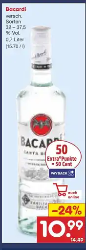 Netto Marken-Discount Bacardi bacardi Angebot