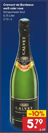 Netto Marken-Discount Calvet cremant de bordeaux weiß Angebot