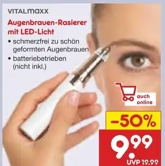 Netto Marken-Discount Vitalmaxx augenbrauen-rasierer mit led-licht Angebot