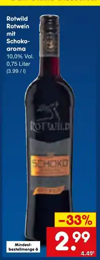 Netto Marken-Discount Rotwild rotwein mit schokoaroma Angebot