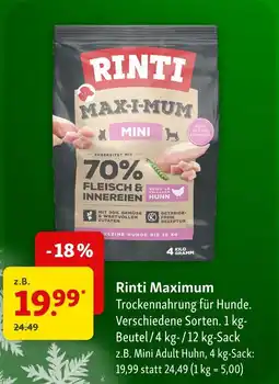 Fressnapf Rinti maximum Angebot