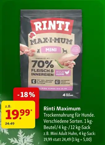 Fressnapf Rinti maximum Angebot