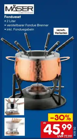 Netto Marken-Discount Mäser fondue set Angebot