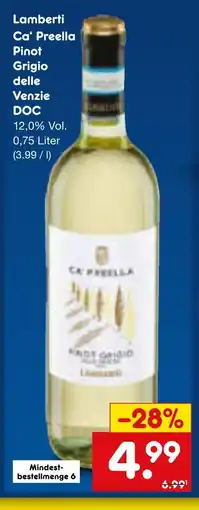 Netto Marken-Discount Lamberti ca' preella pinot grigio delle venezie doc Angebot