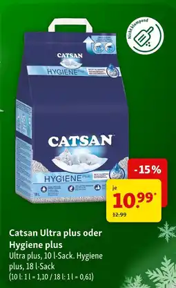 Fressnapf Catsan ultra plus oder hygiene plus Angebot