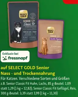 Fressnapf Select gold senior nass- und trockennahrung Angebot