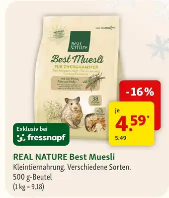 Fressnapf Real nature best muesli Angebot