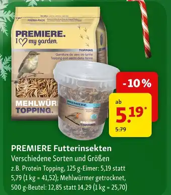 Fressnapf Premiere futterinsekten Angebot