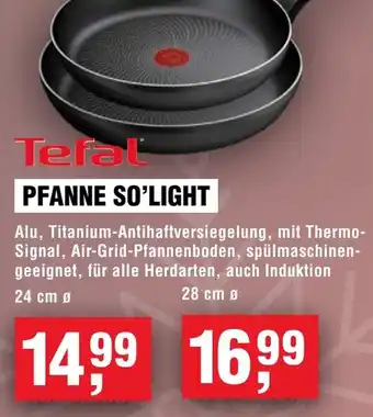 Handelshof Tefal pfanne so'light Angebot