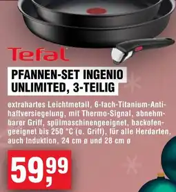 Handelshof Tefal pfannen-set ingenio unlimited, 3-teilig Angebot