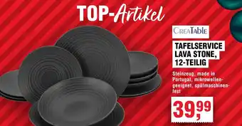 Handelshof CREATABLE tafelservice lava stone, 12-teilig Angebot