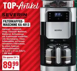 Handelshof SEVERIN FILTERKAFFEE- MASCHINE KA 4813 Angebot