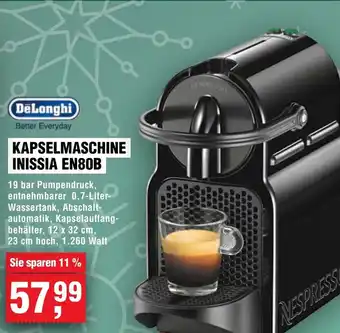 Handelshof DeLonghi KAPSELMASCHINE INISSIA EN80B Angebot