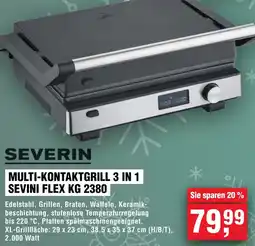 Handelshof SEVERIN MULTI-KONTAKTGRILL 3 IN 1 SEVINI FLEX KG 2380 Angebot