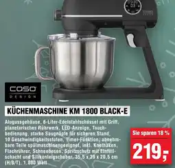 Handelshof Caso DESIGN KÜCHENMASCHINE KM 1800 BLACK-E Angebot