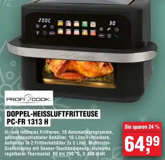 Handelshof PROFI COOK DOPPEL-HEISSLUFTFRITTEUSE PC-FR 1313 H Angebot