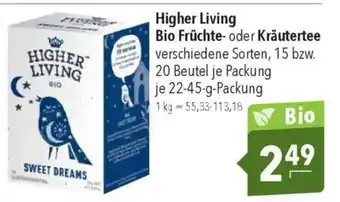 Higher Living Bio Früchte- oder Kräutertee