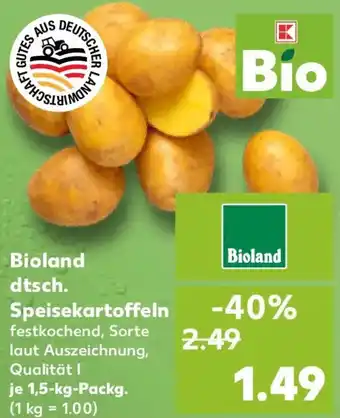 Kaufland Bioland dtsch. Speisekartoffeln Angebot