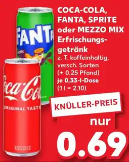 Kaufland COCA-COLA, FANTA, SPRITE oder MEZZO MIX Erfrischungsgetränk Angebot