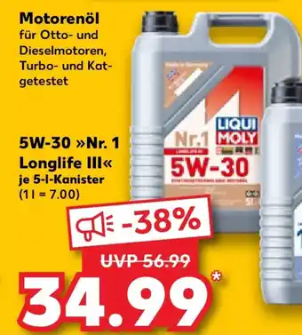 Kaufland LIQUI MOLY Motorenöl 5W-30 Nr. 1 Longlife III Angebot
