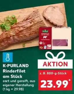 Kaufland K-PURLAND Rinderfilet am Stück Angebot