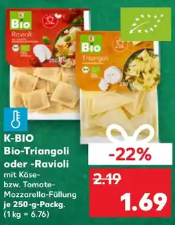 Kaufland K-BIO Bio-Triangoli oder -Ravioli Angebot