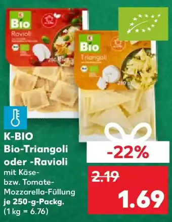 Kaufland K-BIO Bio-Triangoli oder -Ravioli Angebot