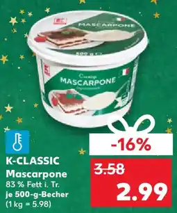 Kaufland K-CLASSIC Mascarpone Angebot