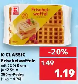 Kaufland K-CLASSIC Frischeiwaffeln Angebot