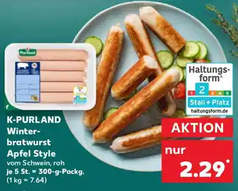 Kaufland K-PURLAND Winter- bratwurst Apfel Style Angebot