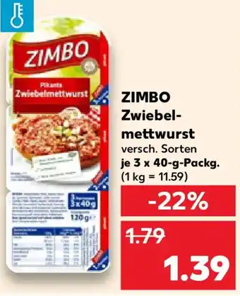 Kaufland ZIMBO Zwiebelmettwurst Angebot