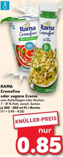 Kaufland RAMA Cremefine oder vegane Creme Angebot